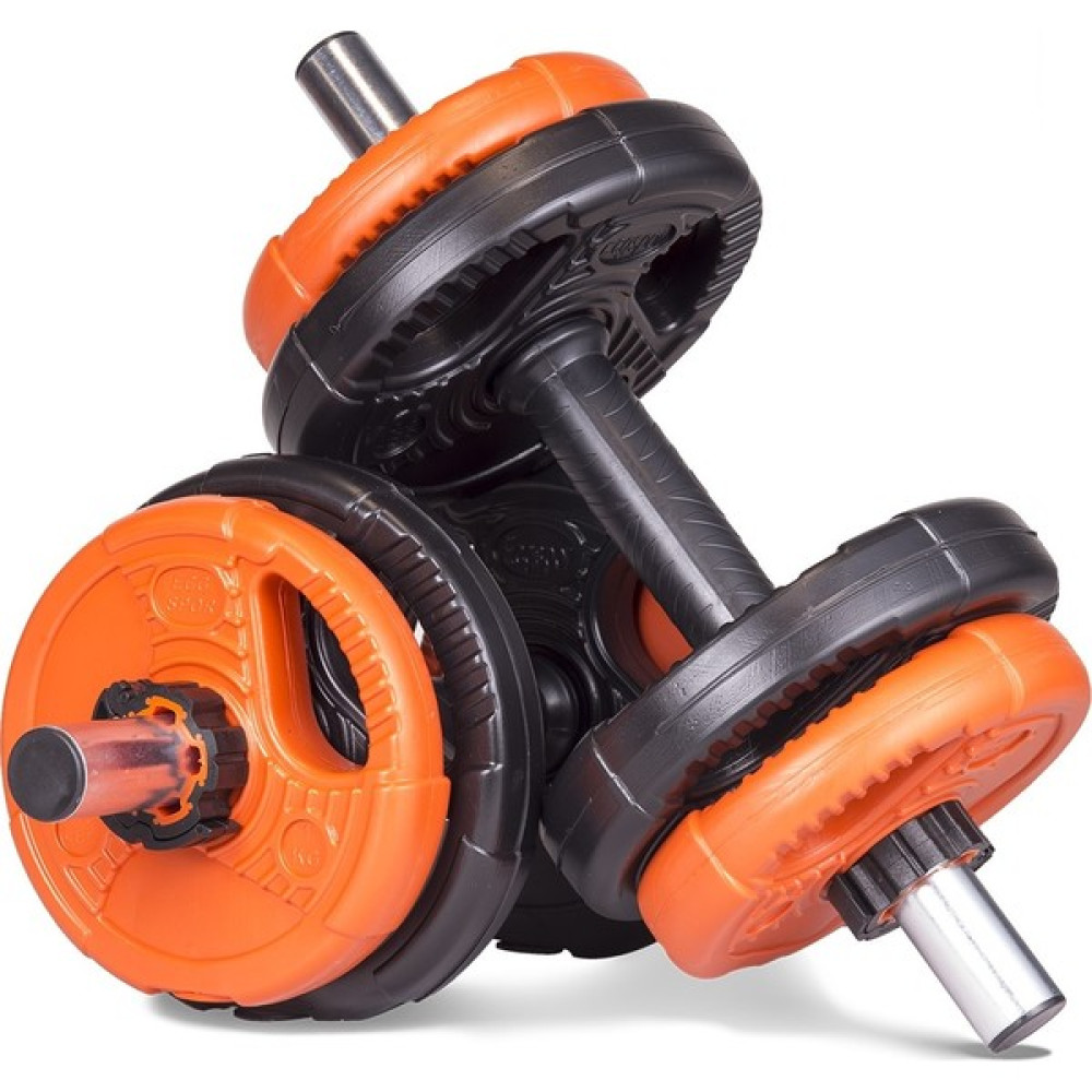 Ecgspor 12 kg Grip Plate Dumbbell Set -10 kg Plate+2x1 kg Dambıl Seti Turuncu-Siyah Dambıllar & El / Ayak Ağırlıkları Fiyatı