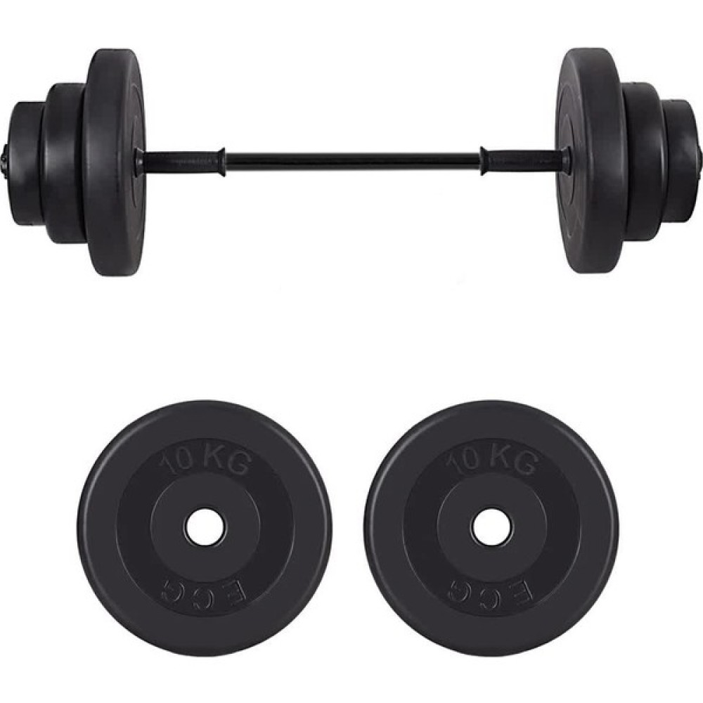 Ecgspor 22 kg Halter Seti - Deadlift Squat Biceps Triceps Shoulder Dambıllar & El / Ayak Ağırlıkları Fiyatı