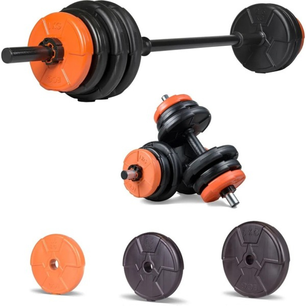 Ecgspor 38 kg Dambıl Halter Seti Turuncu Siyah Dambıllar & El / Ayak Ağırlıkları Fiyatı