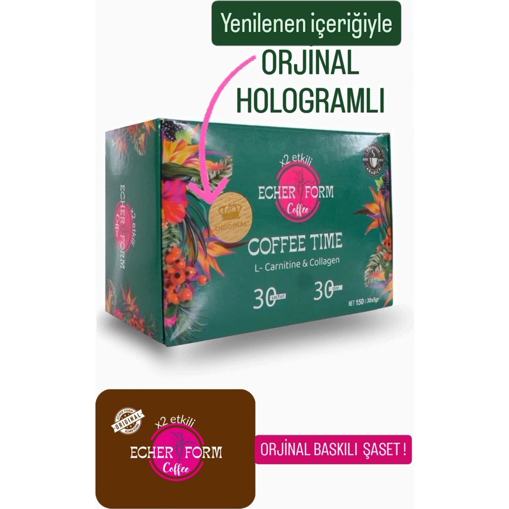 Echer Form X2 Etkili Orjinal Kahve 30 Lu Paket - Granül Diğer Fiyatı