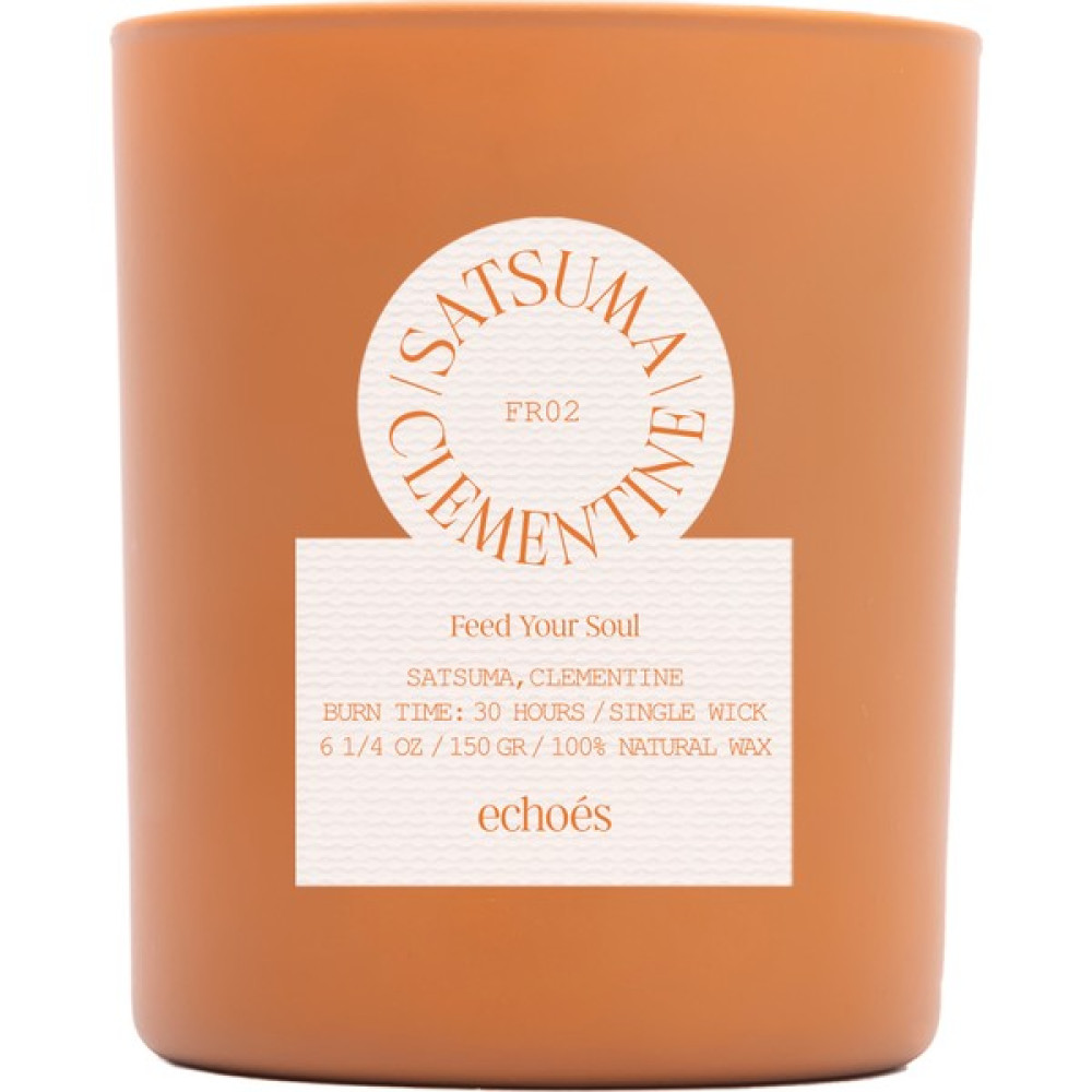 Echoes Candle & Scent Lab Echoes Candle & Scent Lab. Satsuma & Clementine Kokulu Küçük Boy Doğal Mum 150 gr - Hardal Dekoratif Mum Fiyatı