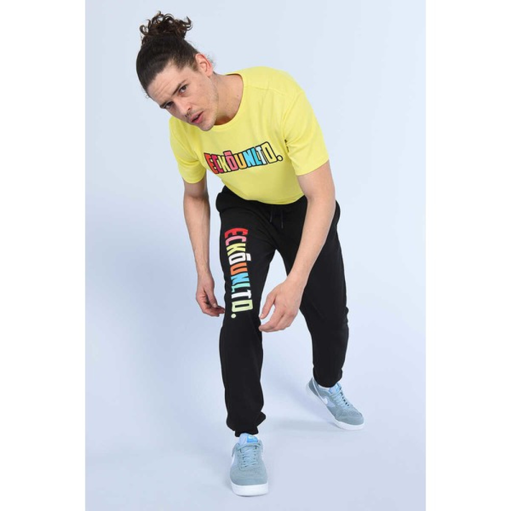 Ecko Unltd Jerry Siyah Erkek Renkli Baskılı Eşofman Alt Erkek Eşofman Fiyatı