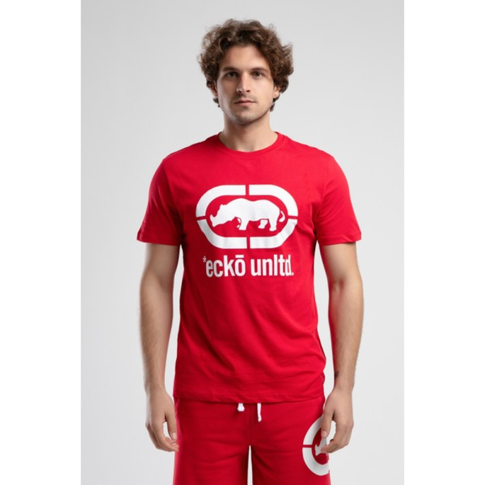 ECKO UNLTD Marc Kırmızı Bisiklet Yaka Baskılı Standard Fit Erkek Tshirt Erkek T-shirt Fiyatı
