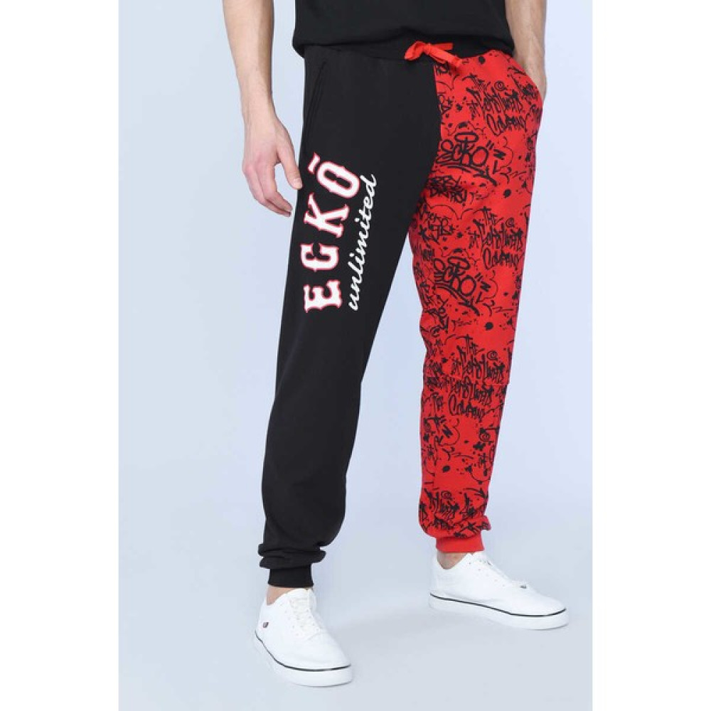 Ecko Unltd Peas Siyah Erkek Graffiti Baskılı, Parçalı Eşofman Alt Erkek Eşofman Fiyatı