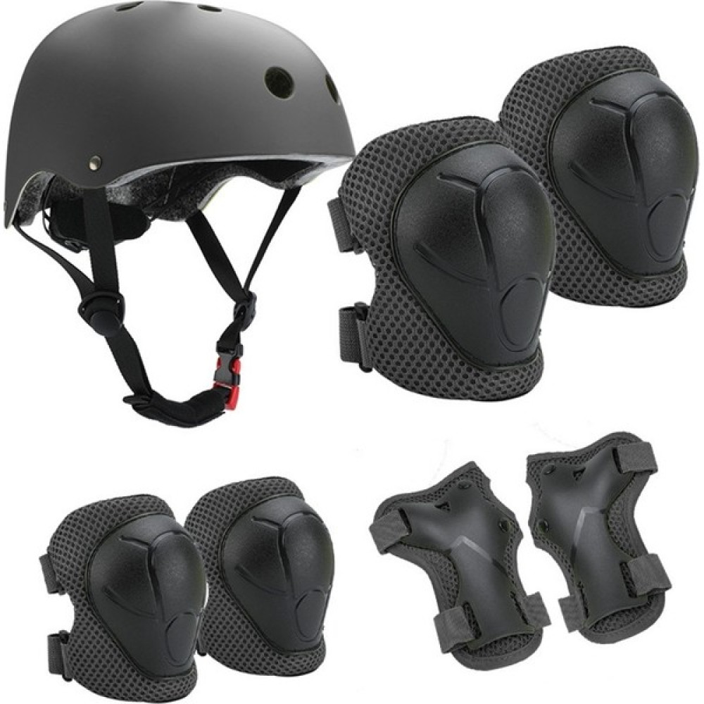 Eco 7 Parçalı Çocuk Paten ve Scooter Koruyucu Kask Seti (Yurt Dışından) - Beyaz - Kırmızı - Siyah Motorsiklet Kaskları Fiyatı