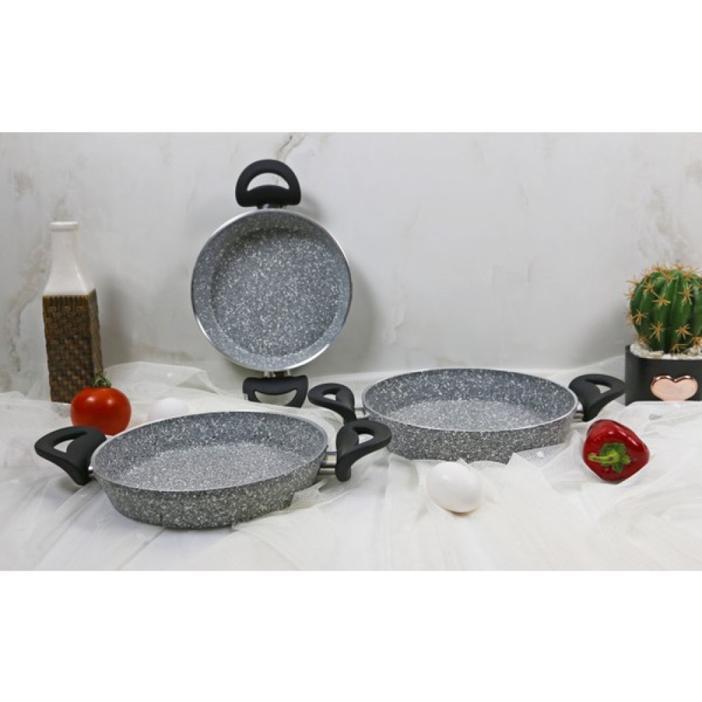 Eco Bio Granit 3 Parça Sahan Set - Family - Gri Tavalar Fiyatı