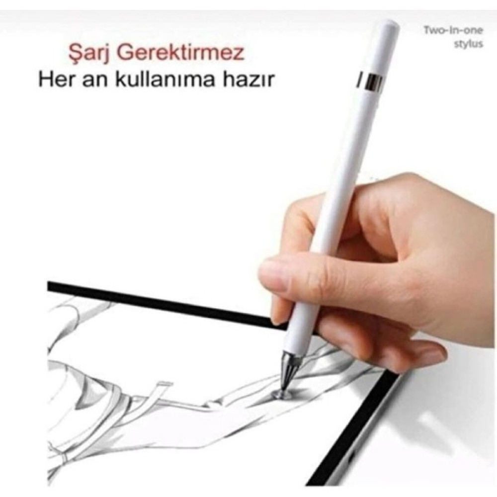 Eco Center Dokunmatik Kalem Tüm Cihazlara Uyumlu Tablet Telefon Için Çizim & Yazı Kalemi 2 In 1 Disk Uçlu Stylus Pen Tablet Aksesuarı Fiyatı