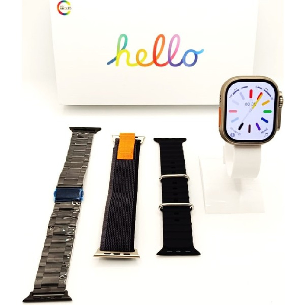 Eco Center Hello Watch 3 H12 Ultra 4gb Rom ve Aksesuar Bağlantılı Watch 8 Ultra Max Akıllı Saat Hellowatch3 - Gümüş Oto Boyaları Fiyatı