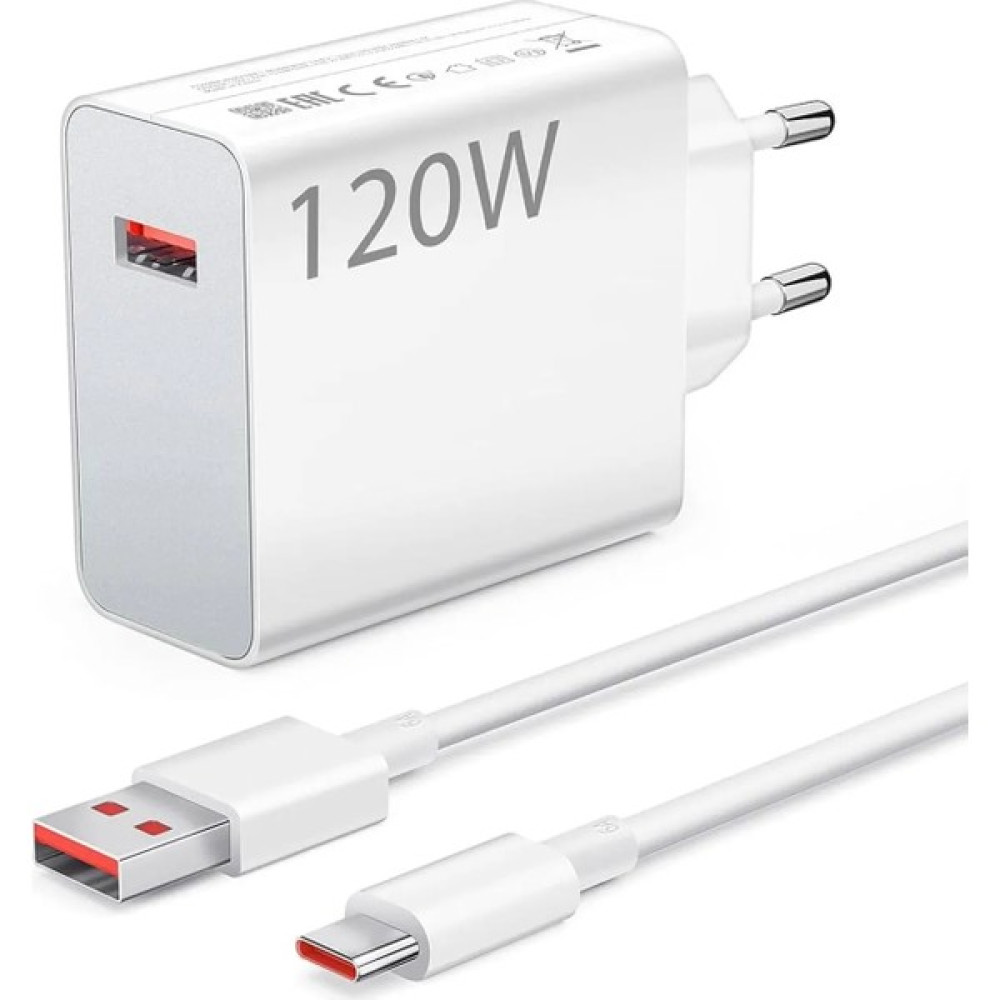 Eco Center Xiaomi Huawei Oppo Poco Uyumlu Turbo 120W Hızlı Şarj Destekli Adaptör ve Kablo Seti - Beyaz Cep Telefonu Şarj Cihazı Fiyatı