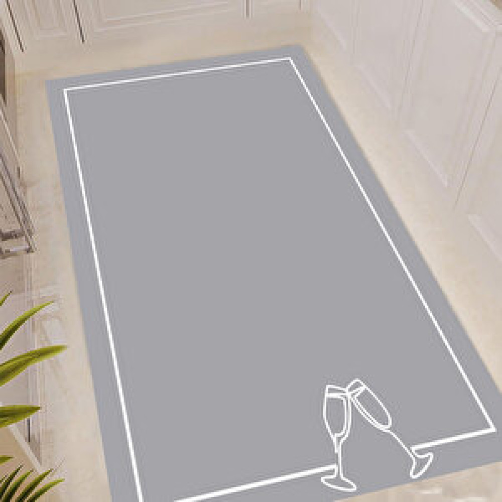 Eco Concept Gri Mutfak Halısı, Sade Mutfak Halısı, Kaymaz Taban Mutfak Halısı, Yıkanabilir Halı, Leke Tutmaz Halı 80x100 cm Mutfak Tekstili Fiyatı