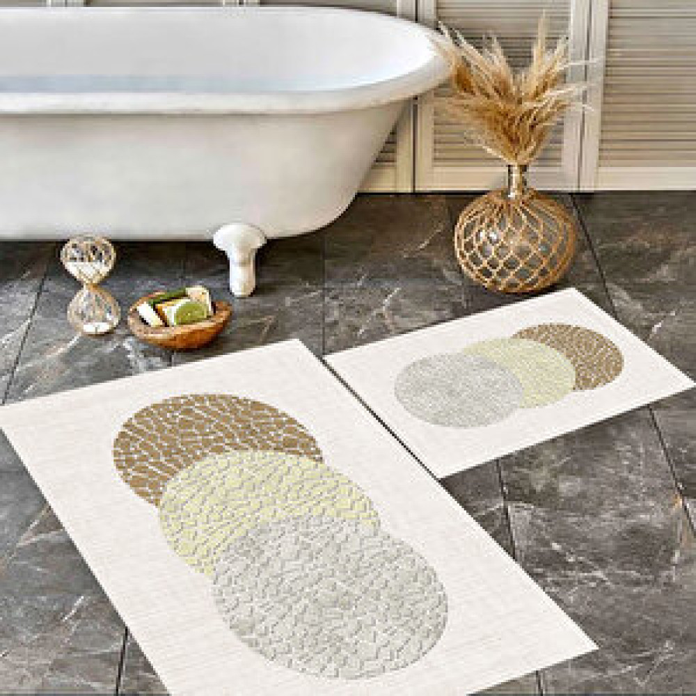 Eco Concept Nude Renk Klozet Takımı, Kaymaz Taban Banyo Paspas, Yıkanabilir Paspas, 2li Klozet Takımı 60x100 cm Banyo Halısı Fiyatı