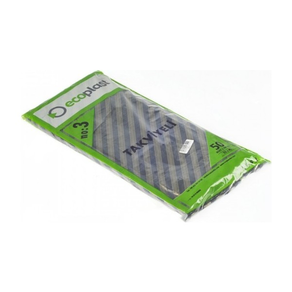 Eco Plast No3 Takviyeli Poşet 33 x 45 cm 50'li Mutfak Sarf Malzemeleri Fiyatı