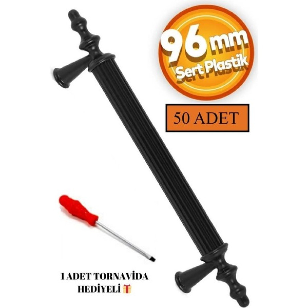 Eco Shop 96 mm Polimer Dolap Kulpu 50 Adet Vidalı - 4X100 Tornavida Hediyeli - Siyah Oto Boyaları Fiyatı