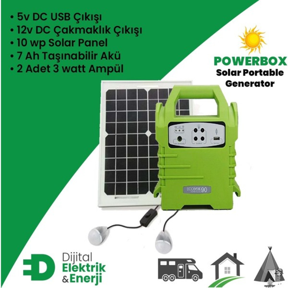 Ecoboxx 90 Taşınabilir Güneş Enerji Solar Panel Kit Dış Mekan & Bahçe Oyuncakları Fiyatı