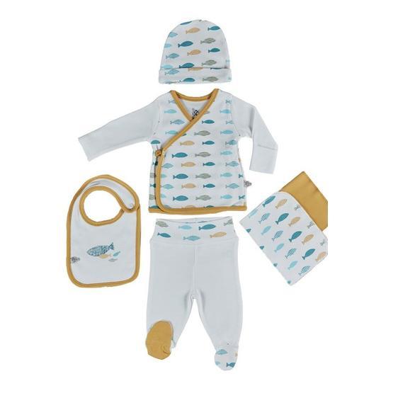 Ecocotton Dodo Beyaz 0-3 Ay Kısa Kollu Bebek Zıbın Bebek Zıbın Seti Fiyatı