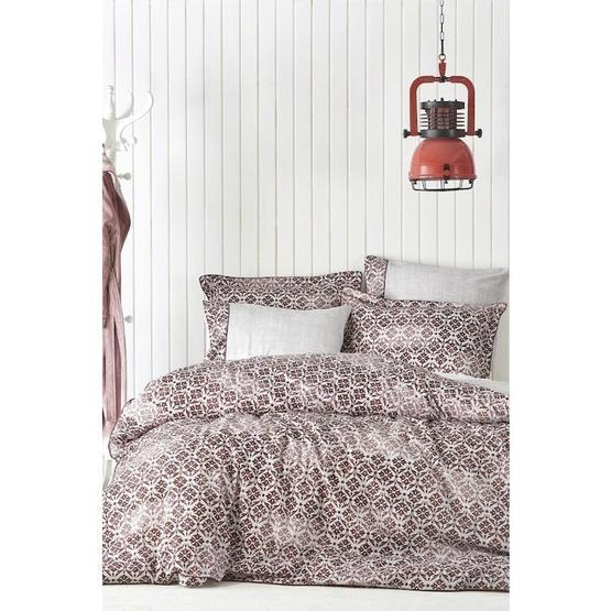 Ecocotton Lena Bordo Çift Kişilik Nevresim Takımı