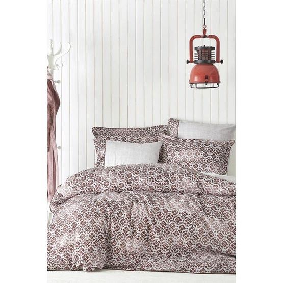 Ecocotton Lena Bordo Çift Kişilik Nevresim Takımı