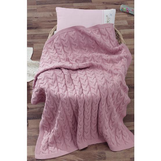 Ecocotton Love Gri Örgü Bebek Battaniye