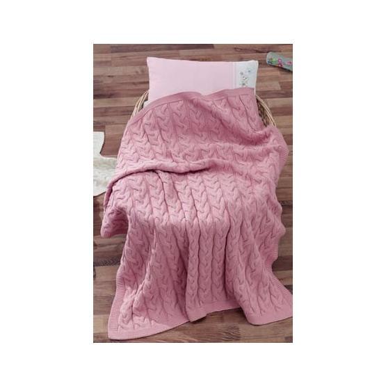 Ecocotton Love Gri Örgü Bebek Battaniye