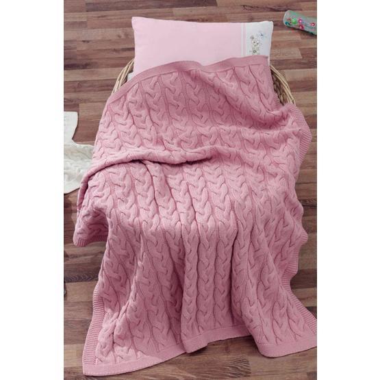 Ecocotton Love Gri Örgü Bebek Battaniye