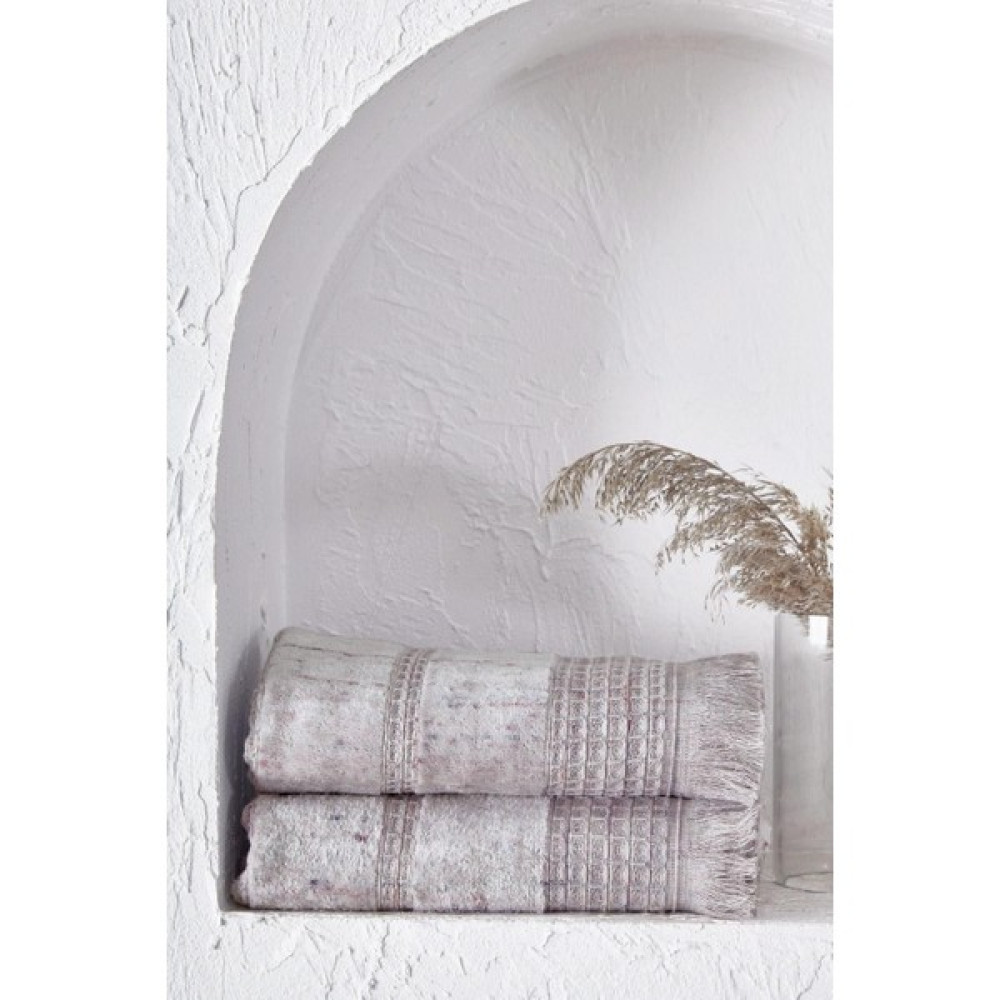 Ecocotton Maia 2'li El Yüz Havlusu Seti Organik Pamuk Inject Pudra 50 x 90 cm El / Yüz Havlusu Fiyatı
