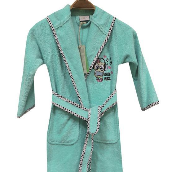 Ecocotton Melodica Mint Organik Pamuk 9-10 Yaş Çocuk Bornozu