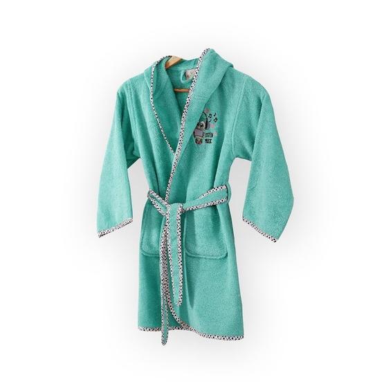 Ecocotton Melodica Mint Organik Pamuk 9-10 Yaş Çocuk Bornozu