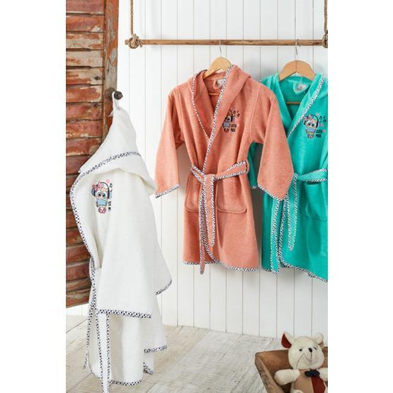 Ecocotton Melodica Pudra Organik Pamuk 9-10 Yaş Çocuk Bornozu