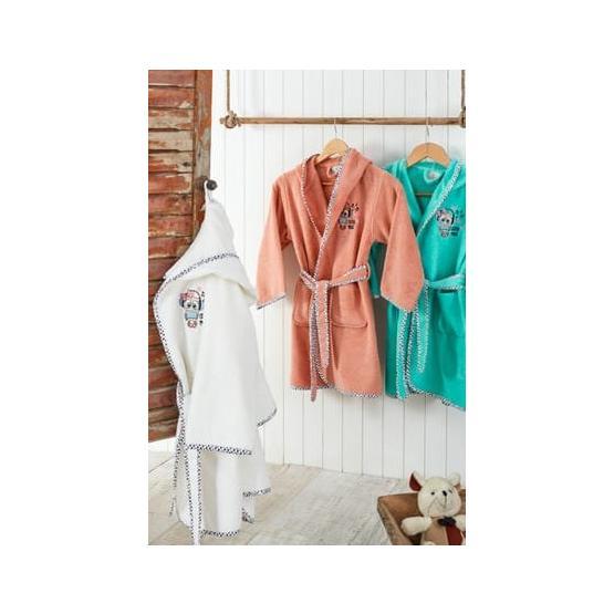 Ecocotton Melodica Pudra Organik Pamuk 9-10 Yaş Çocuk Bornozu