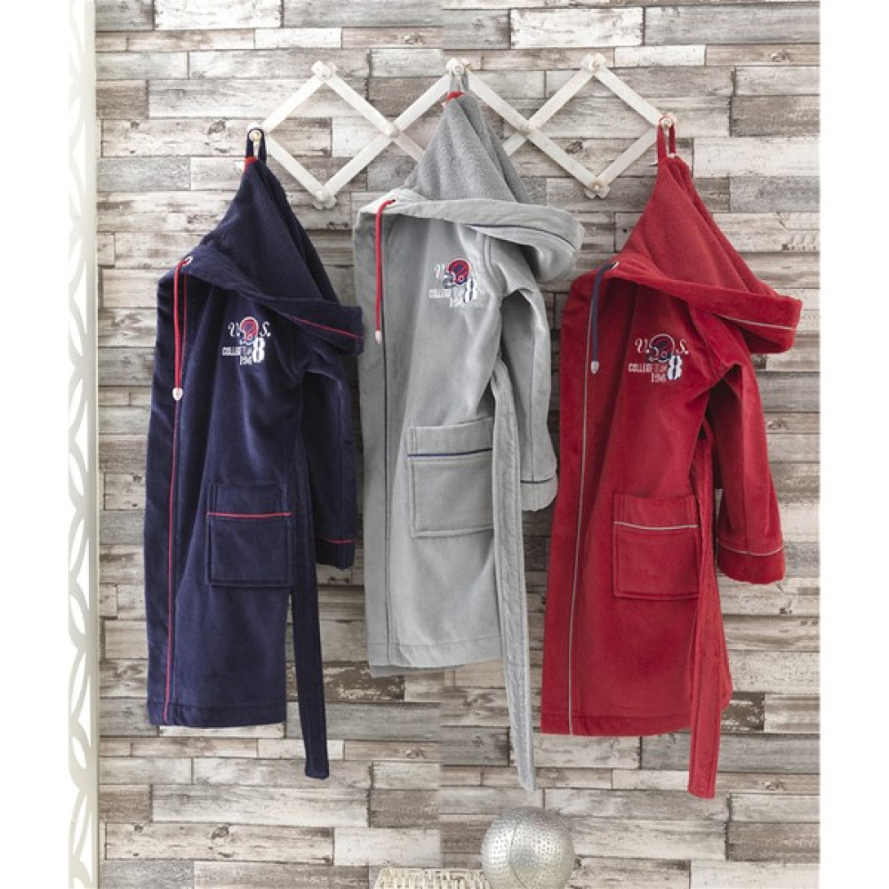 Ecocotton Organik Pamuk 9-10 Yaş Çocuk Bornoz - Sports Time Kırmızı Bornoz Fiyatı