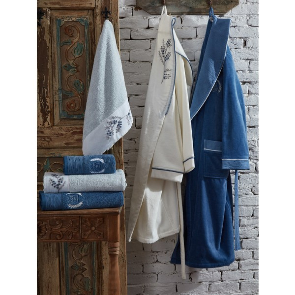 Ecocotton Organik Pamuk Aile Bornoz Seti - Derin - M Bornoz Fiyatı