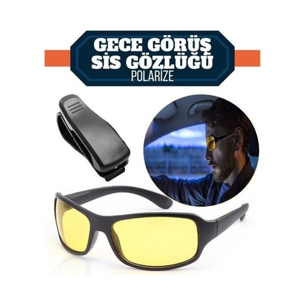 EcoGoods Modacar Gece Sürüş ve Sis Gözlüğü + Gözlük Tutucu Hediyeli 422253 Unisex Güneş Gözlükleri Fiyatı