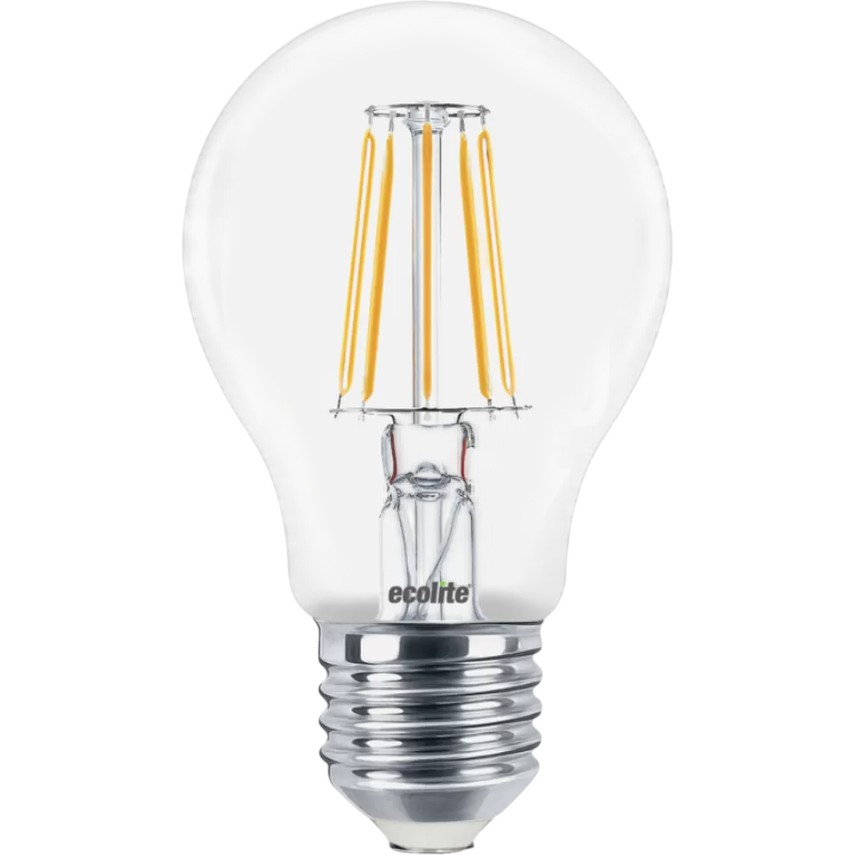 Ecolite 7,5W LED Dımmable Fılament A60 Ampul : 220V Şeffaf Cam 1055 Lümen 15.000 Saat Ömür 2700K - 7,5 W - Sarı Led Aydınlatmalar Fiyatı
