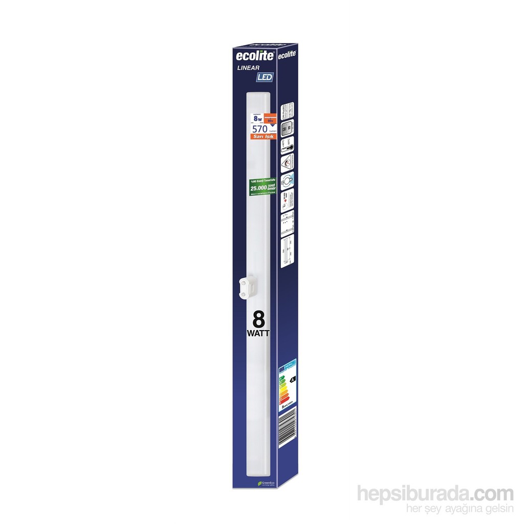 Ecolite Ledbay LED Linear Ampul 8W-9W Led Ralina Ampul, Sarı Işık (50cm.) SSD / Solid State Drive Fiyatı