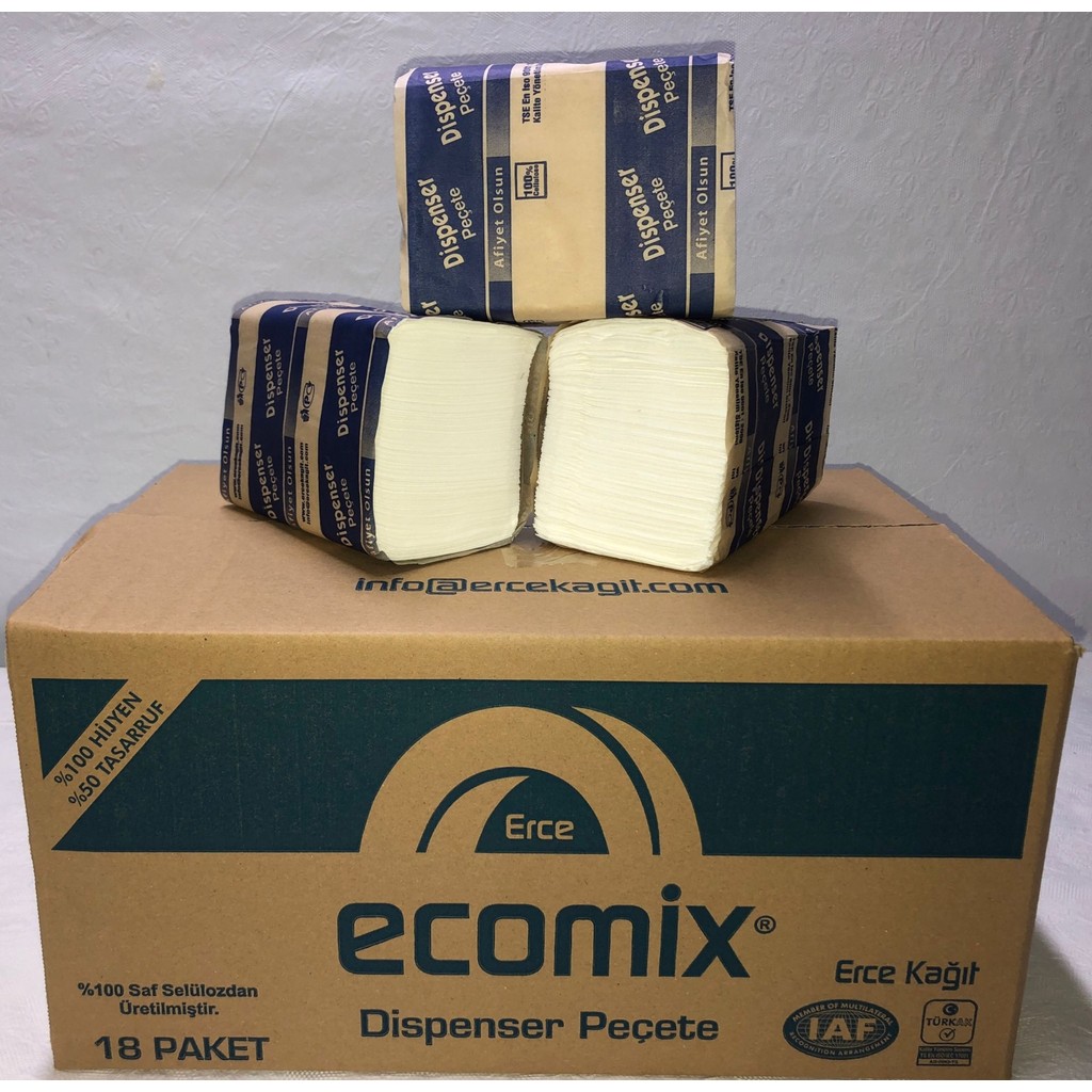 Ecomix Dispenser Peçete 100'LÜ x 18 - Beyaz Peçete Fiyatı