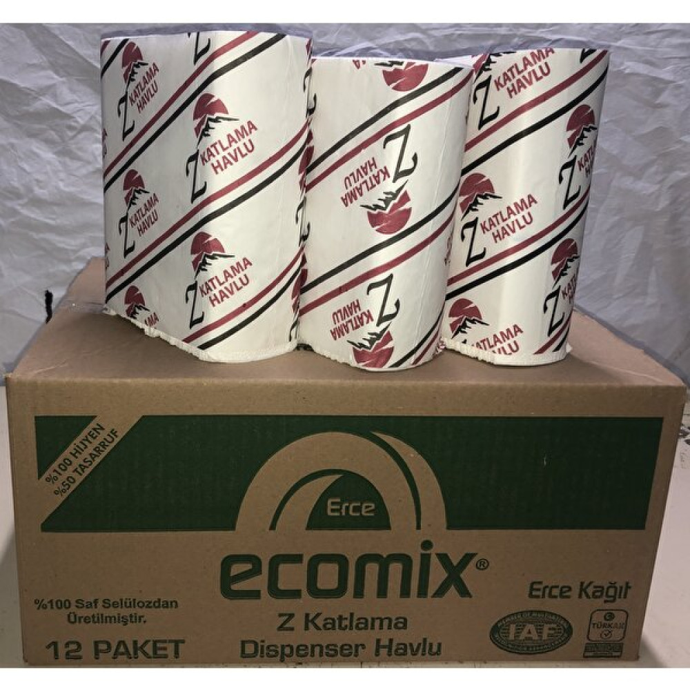 Ecomix Z Katli Havlu 100'LÜ x 12 - Beyaz Kağıt Havlu Fiyatı