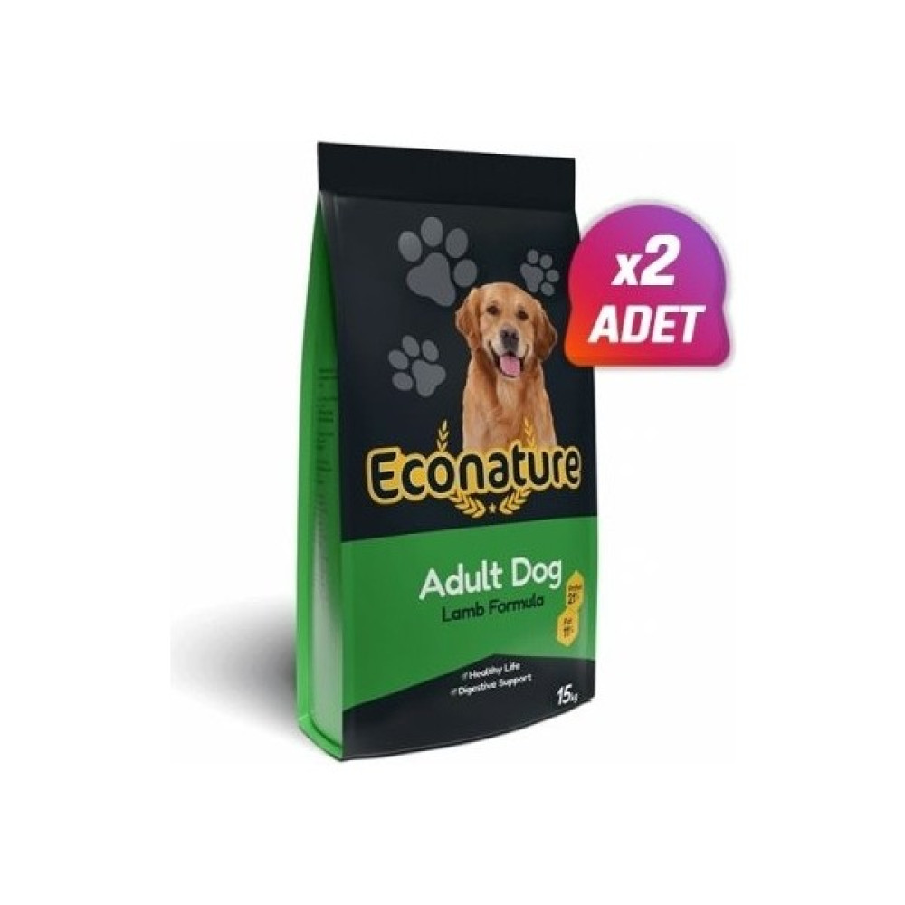 Econature 2 Adet - Econature Kuzu Etli Yetişkin Köpek Maması 15 kg Evcil Hayvan Ürünleri Fiyatı