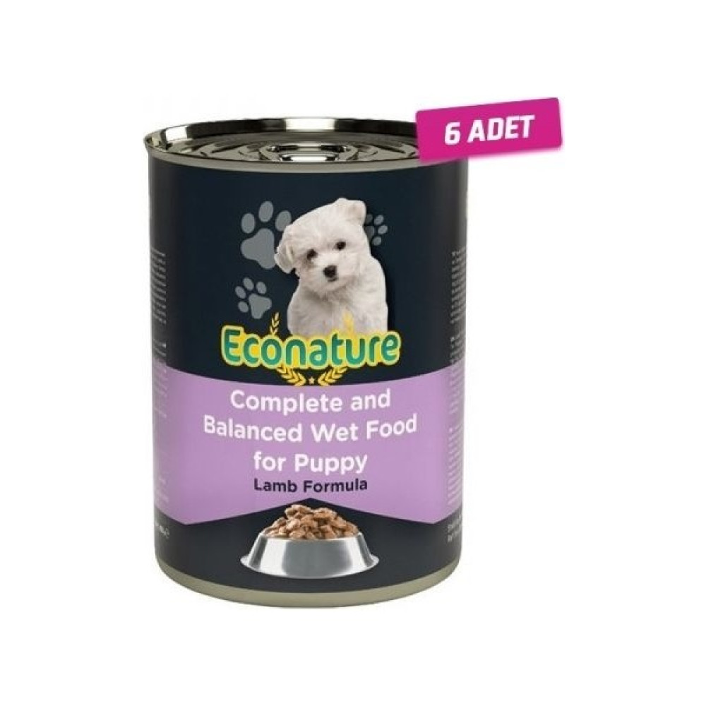 Econature 6 Adet - Econature Kuzu Etli Yavru Köpek Konservesi 400 gr Evcil Hayvan Ürünleri Fiyatı
