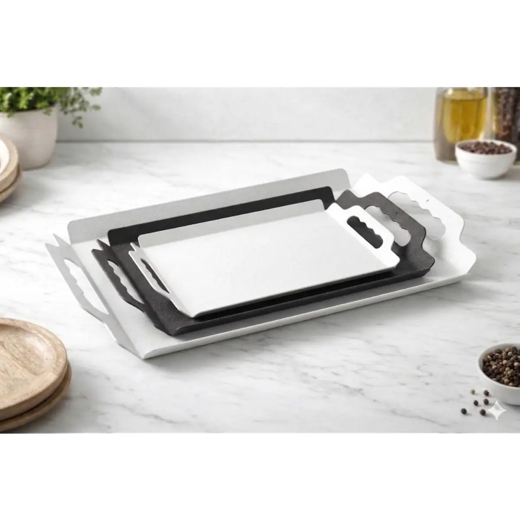 Ecostar Foldinglife 3 Lü (42X28CM,38X23CM,30X19CM)METAL Çay-Kahve-Sunum Tepsi Seti Fold-3st-Byzsyh Tepsiler / Fırın Kapları Fiyatı