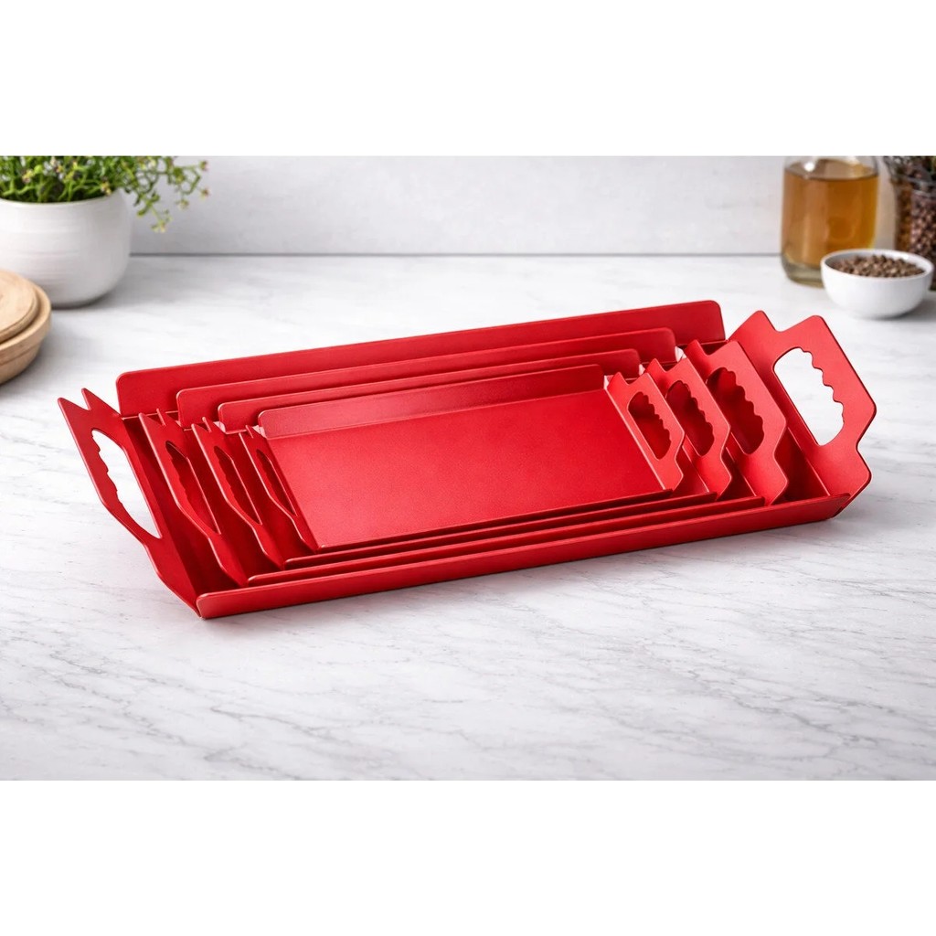 Ecostar Foldinglife 4 Lü (54X33CM,42X28CM,38X23CM,30X19CM)METAL Yemek-Çay-Kahve-Sunum Tepsi Seti Fold-St-Krm SSD / Solid State Drive Fiyatı