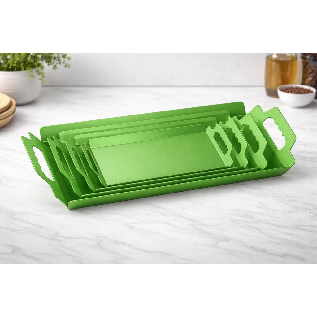 Ecostar Foldinglife 4 Lü (54X33CM,42X28CM,38X23CM,30X19CM)METAL Yemek-Çay-Kahve-Sunum Tepsi Seti Fold-St-Ysl Tepsiler / Fırın Kapları Fiyatı