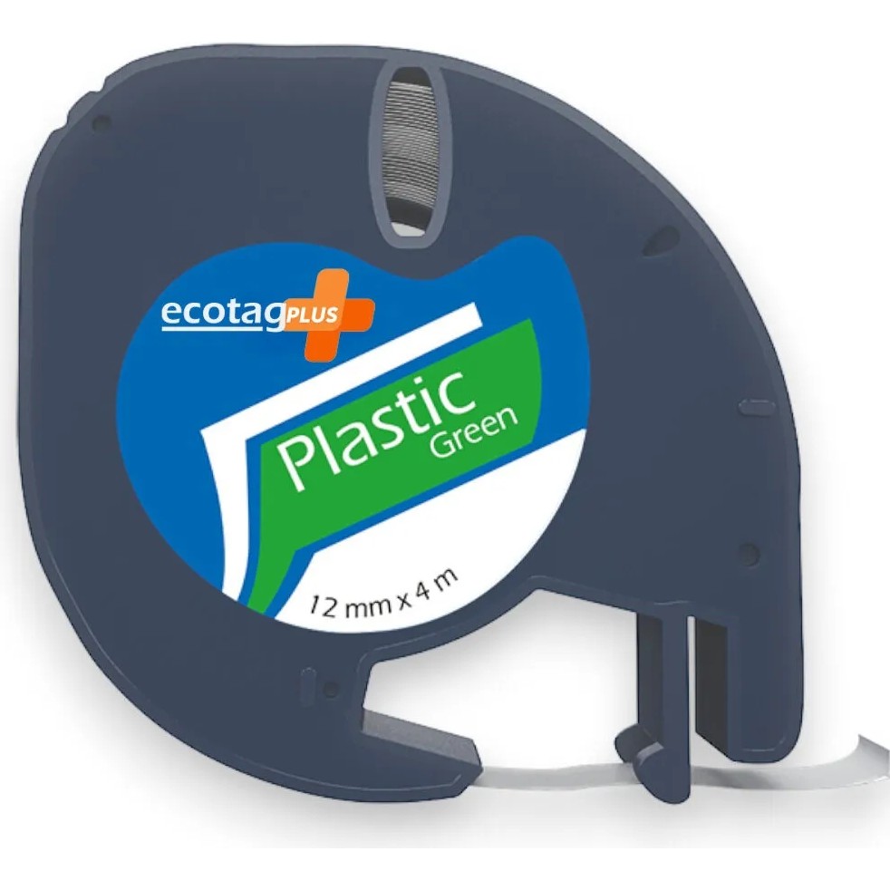 Ecotag Dymo Letratag Muadili Şerit Etiket Plastik Yeşil 12 mm x 4 mt Etiket Makinesi Fiyatı
