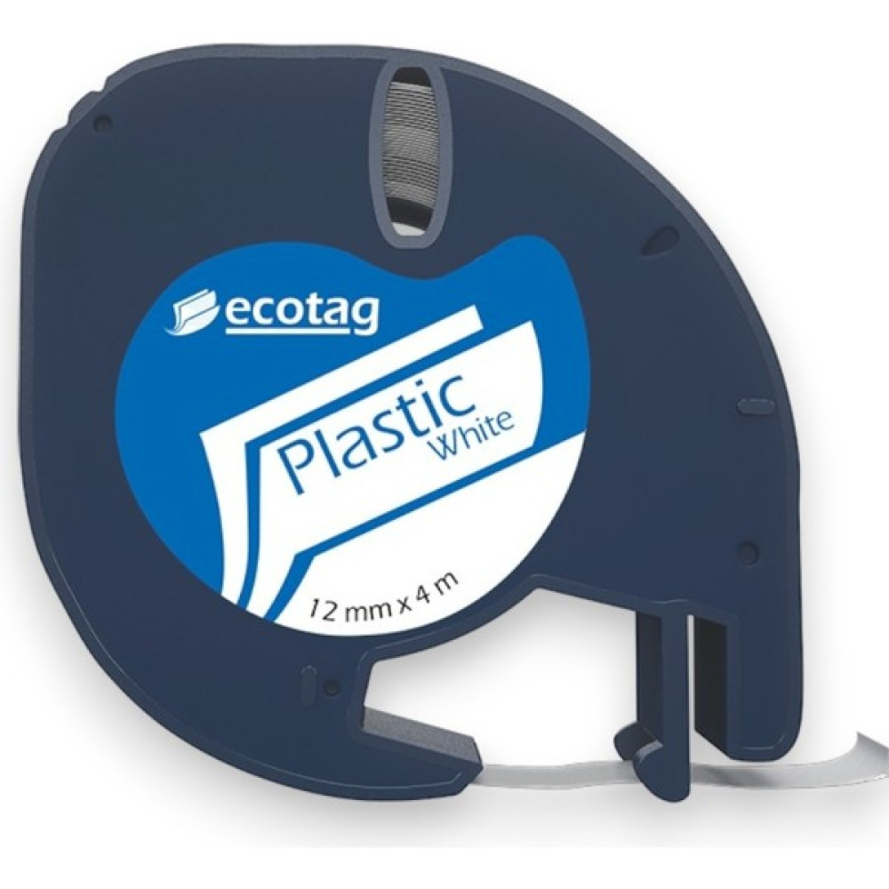 Ecotag Dymo Muadili Şerit Etiket Plastik Beyaz 12 mm x 4 mt Etiket Makinesi Fiyatı