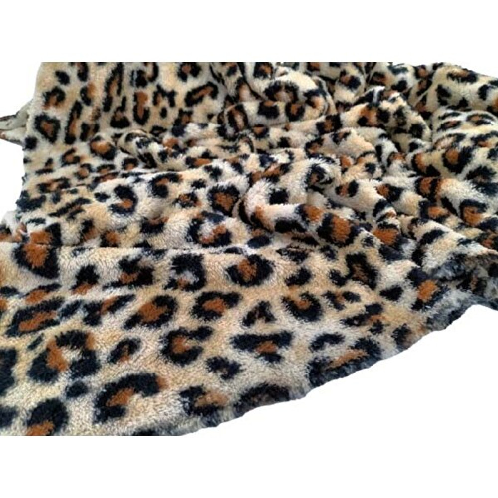 Ecottonworks Tek Kişilik Leopar Desenli Wellsoft Battaniye , Tv Polar Battaniyesi - 140 x 180 cm Battaniye Fiyatı