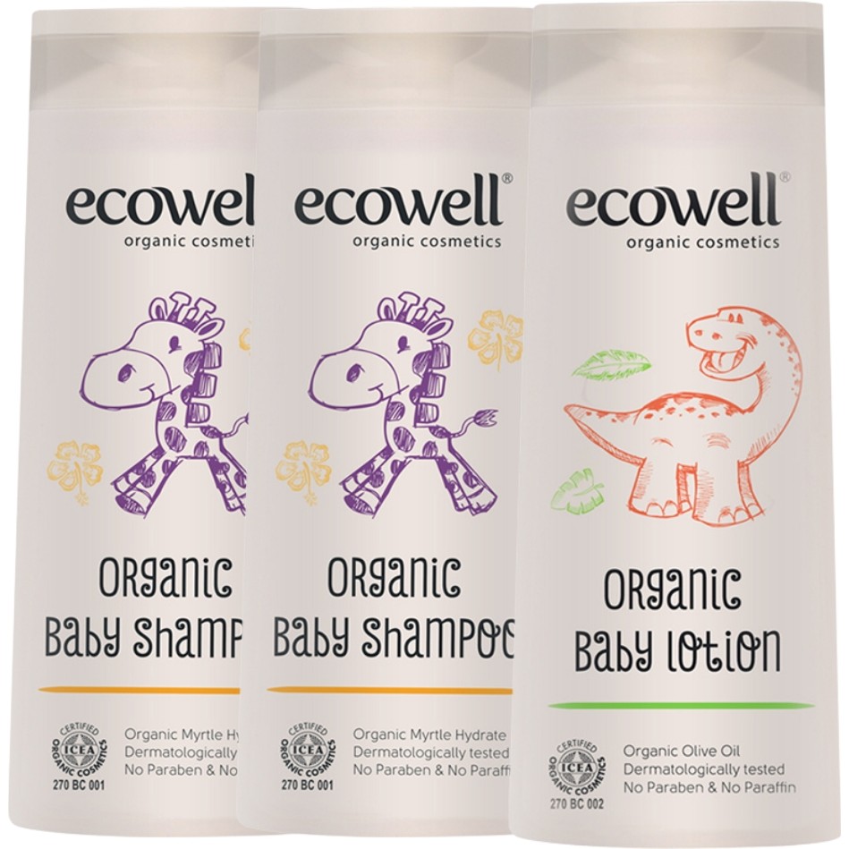 Ecowell Organik Bebek Şampuanı 300 ml + Bebe Losyonu Göz Yakmayan Formül ile Dermatolojik Test Edilmiş Bebek Şampuanı Fiyatı