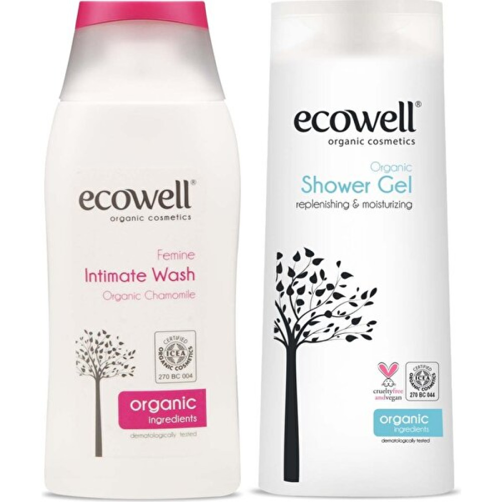 Ecowell Organik Duş Bakım Seti (Duş Jeli + İntim Temizleyici) Duş Jelleri ve Banyo Köpükleri Fiyatı