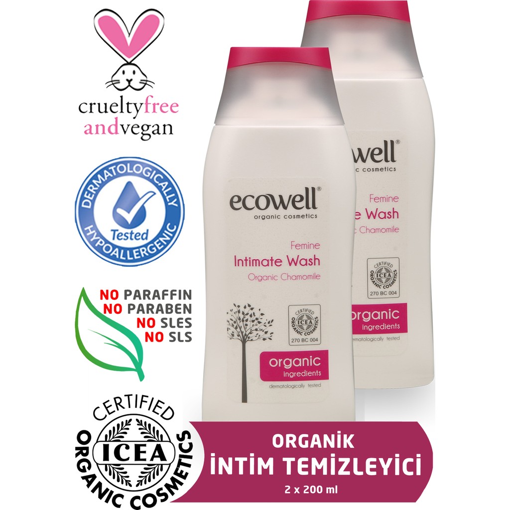 Ecowell Organik Intim Temizleyici 2li Set - 2 x 200 ml Diğer Fiyatı