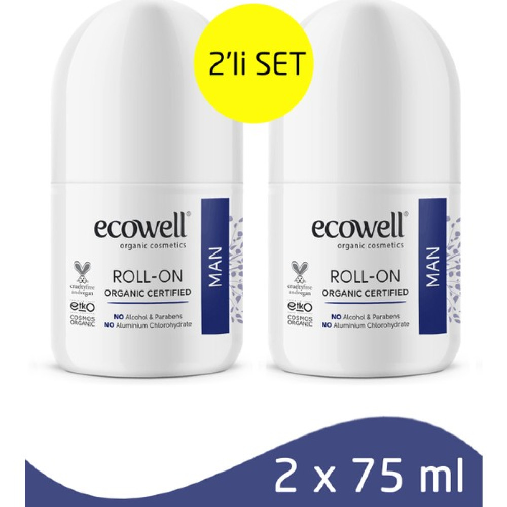 Ecowell Organik Roll-on Erkek 2li (2 X 75 ml) Deodorantlar Fiyatı