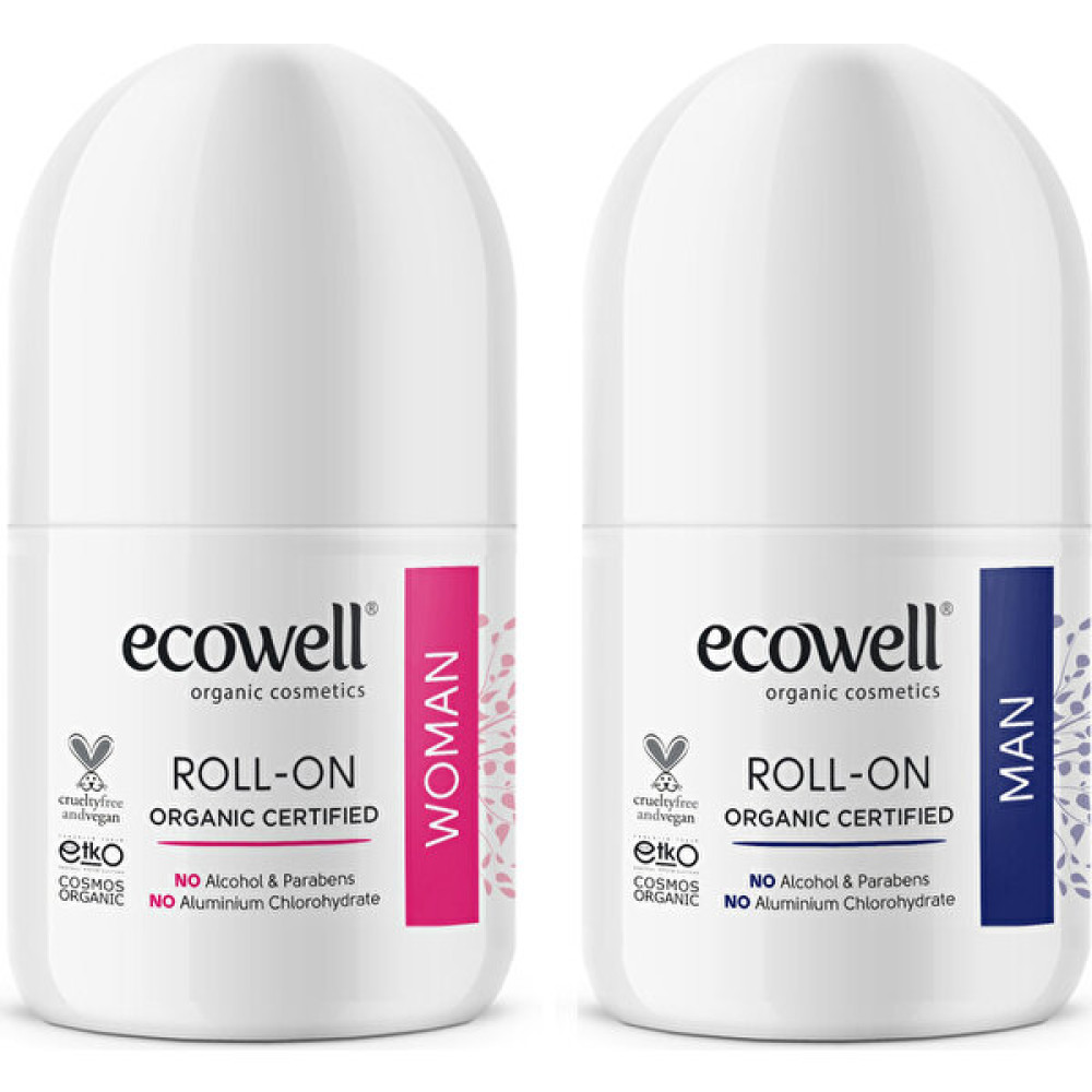 Ecowell Organik Roll-on Kadın + Erkek Set (2 X 75 ml) SET Deodorantlar Fiyatı