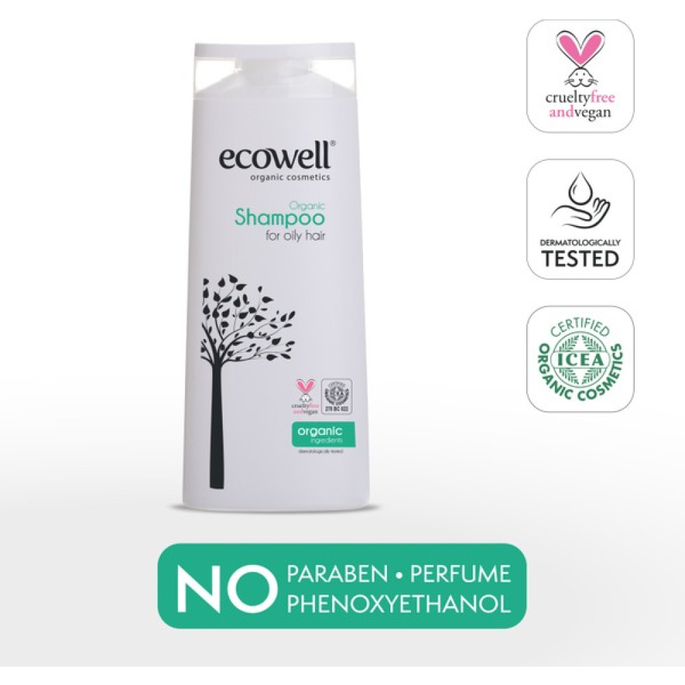 Ecowell Saç Bakım Şampuanı, Organik & Vegan Sertifikalı, Yağlı Saçlara Özel, Tuzsuz ve Sülfatsız, 300ml Şampuan ve Saç Kremi Fiyatı